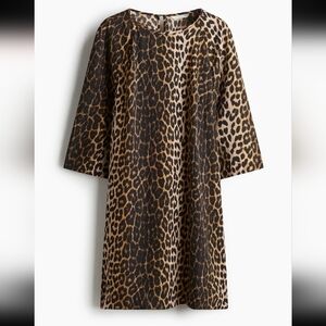H&M Beige/leopard Print A-line Dress Sz 4XL